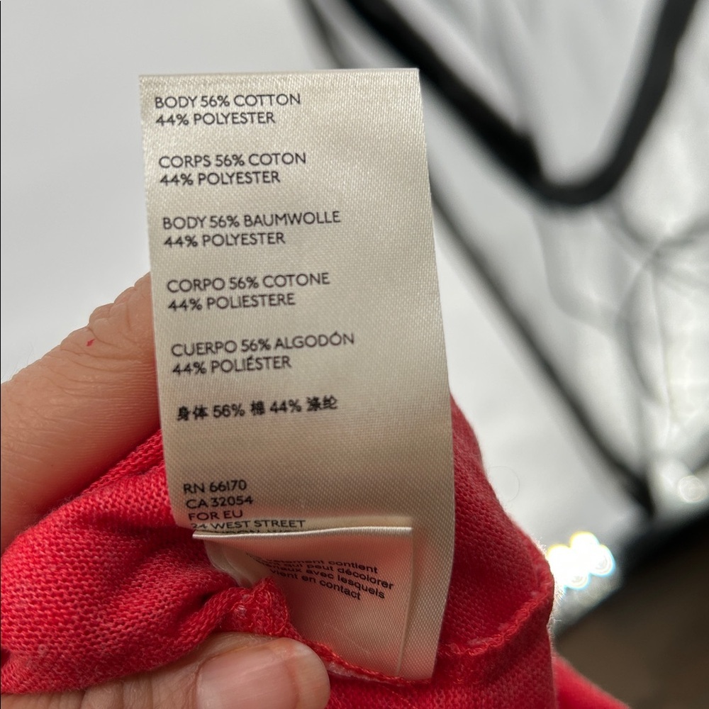 We The Free Free People Red Henley Tunic Top Button Front Slouchy Large - Picture 7 of 10